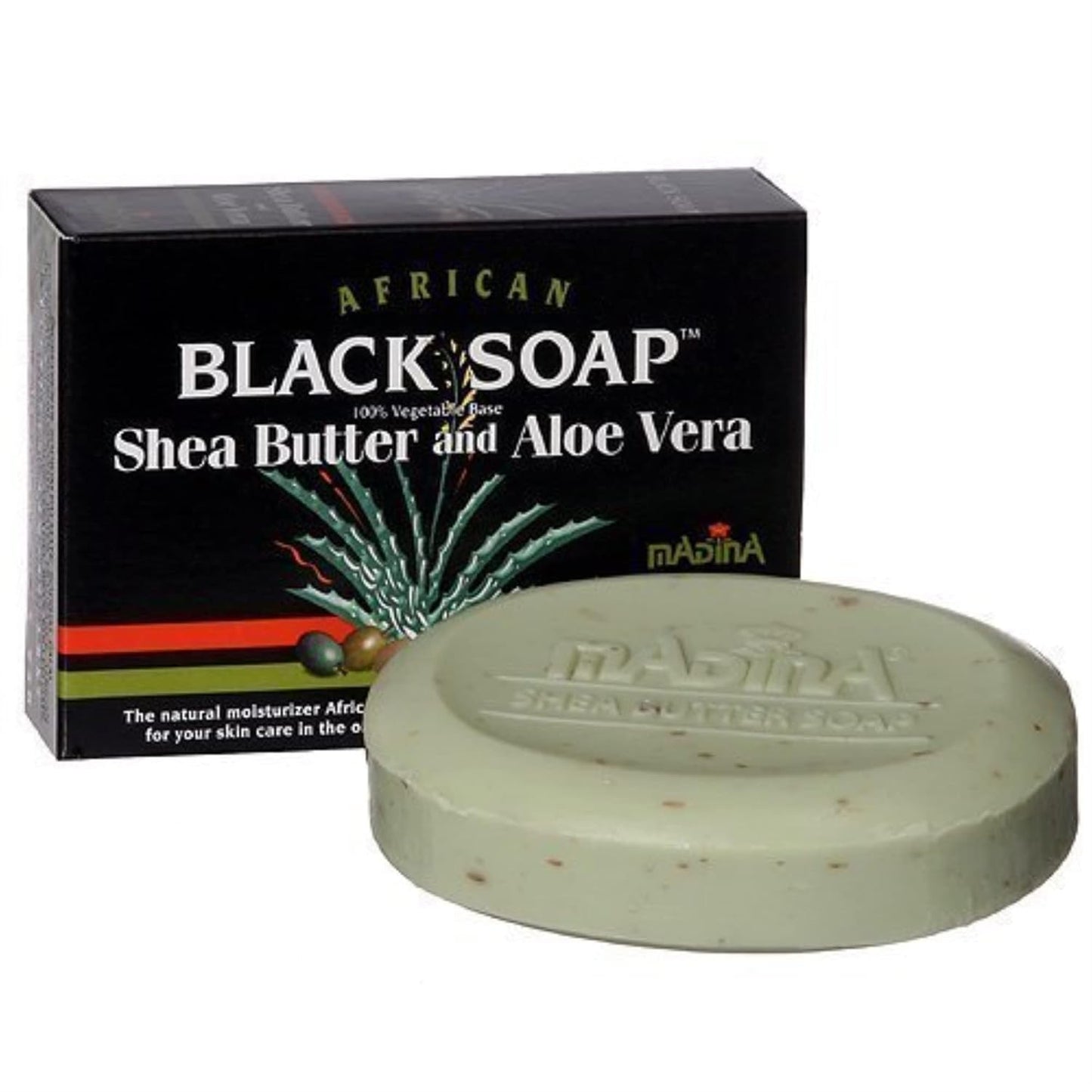 African Black Soap with Shea Butter and Aloe Vera (3.5 oz)