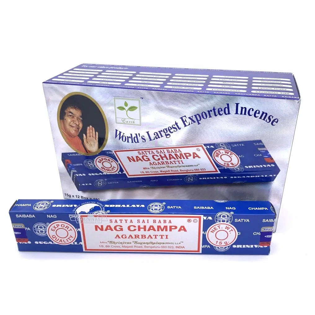 Satya Sai Baba Nag Champa Agarbatti (15g - 12 pack)