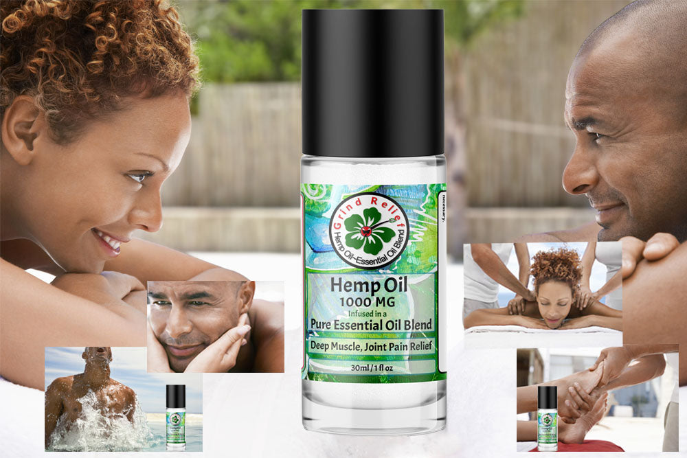 Original or 1000MG Hemp Oil infused pure essential oil blend for Deep Muscle, Joint Pain Relief